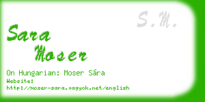 sara moser business card